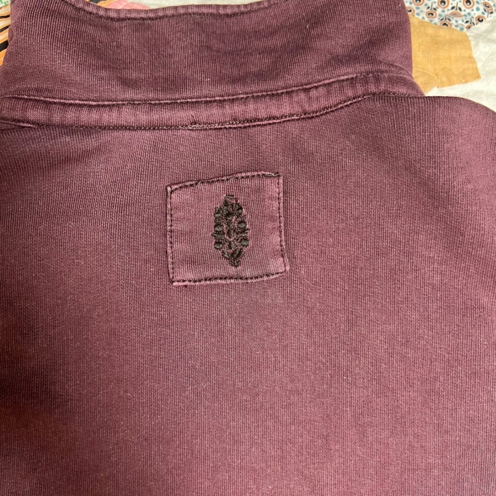 Free People Movement Plum Purple Split Mock Neck Pullover Sweatshirt Womens M - Picture 6 of 6
